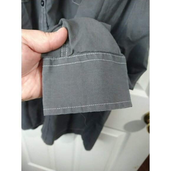 Michael Brandon Long Sleeve Grey Button Up Shirt. Size XL - Picture 8 of 12